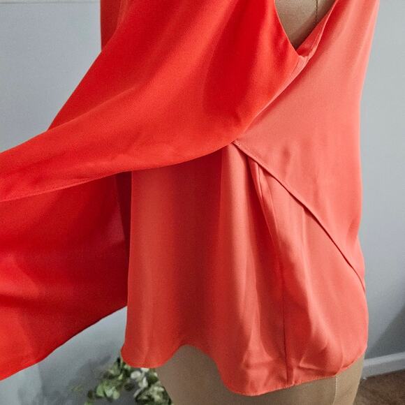 Vince Camuto Top Womens XL Two-Toned Orange Asymmetric Lagenlook Layered Tiered - Picture 8 of 14